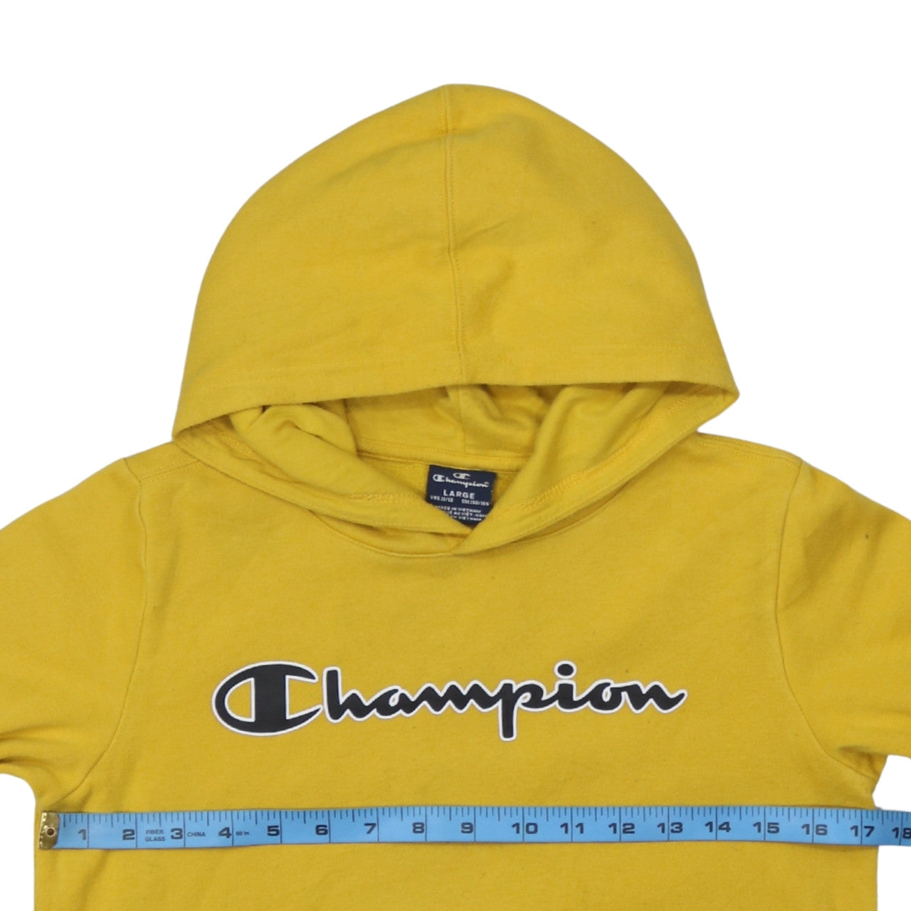 Champion Boys Yellow Pullover Hoodie 11-12 Years Logo Fleece Sweatshirt