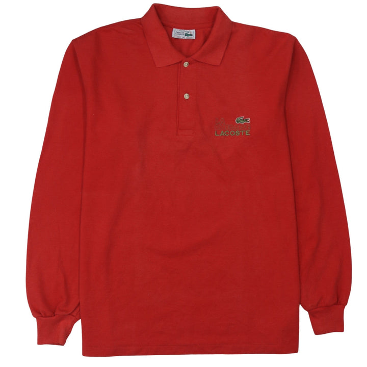 Lacoste Mens Red Long Sleeve Collared Cotton Polo Shirt XL