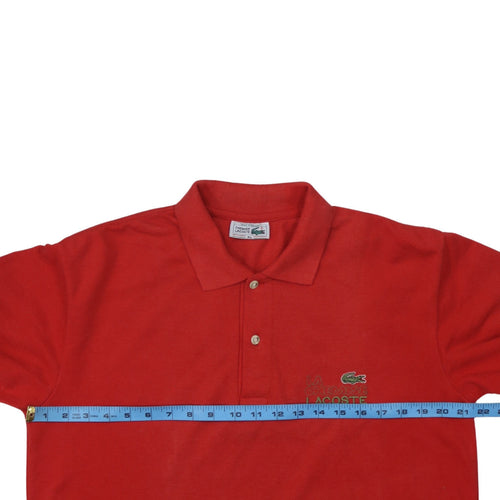 Lacoste Mens Red Long Sleeve Collared Cotton Polo Shirt XL
