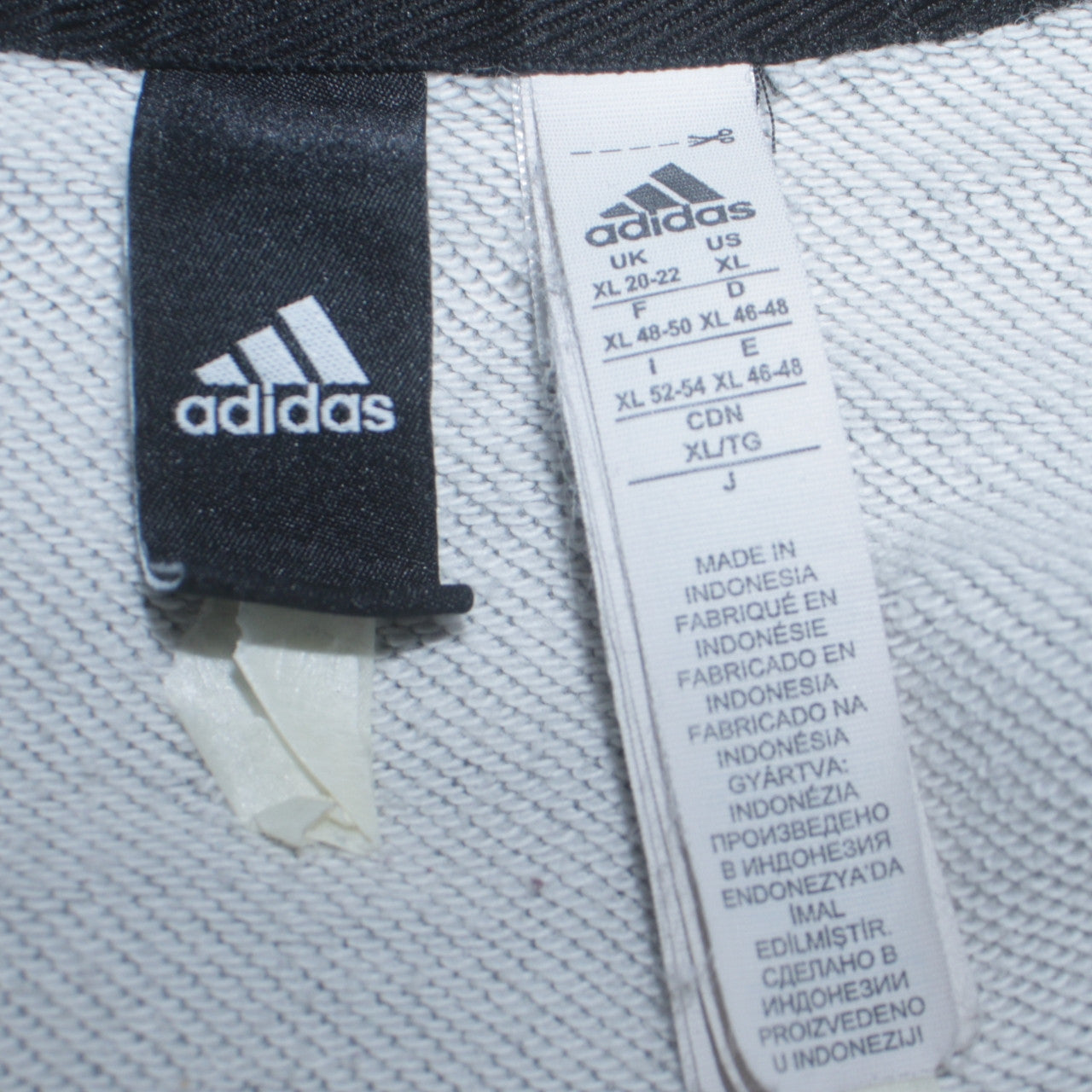 Adidas Womens Grey XL Pullover Hoodie Athletics Logo Sweatshirt
