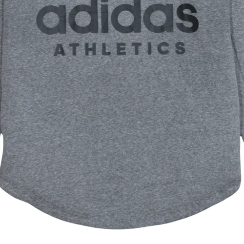 Adidas Womens Grey XL Pullover Hoodie Athletics Logo Sweatshirt
