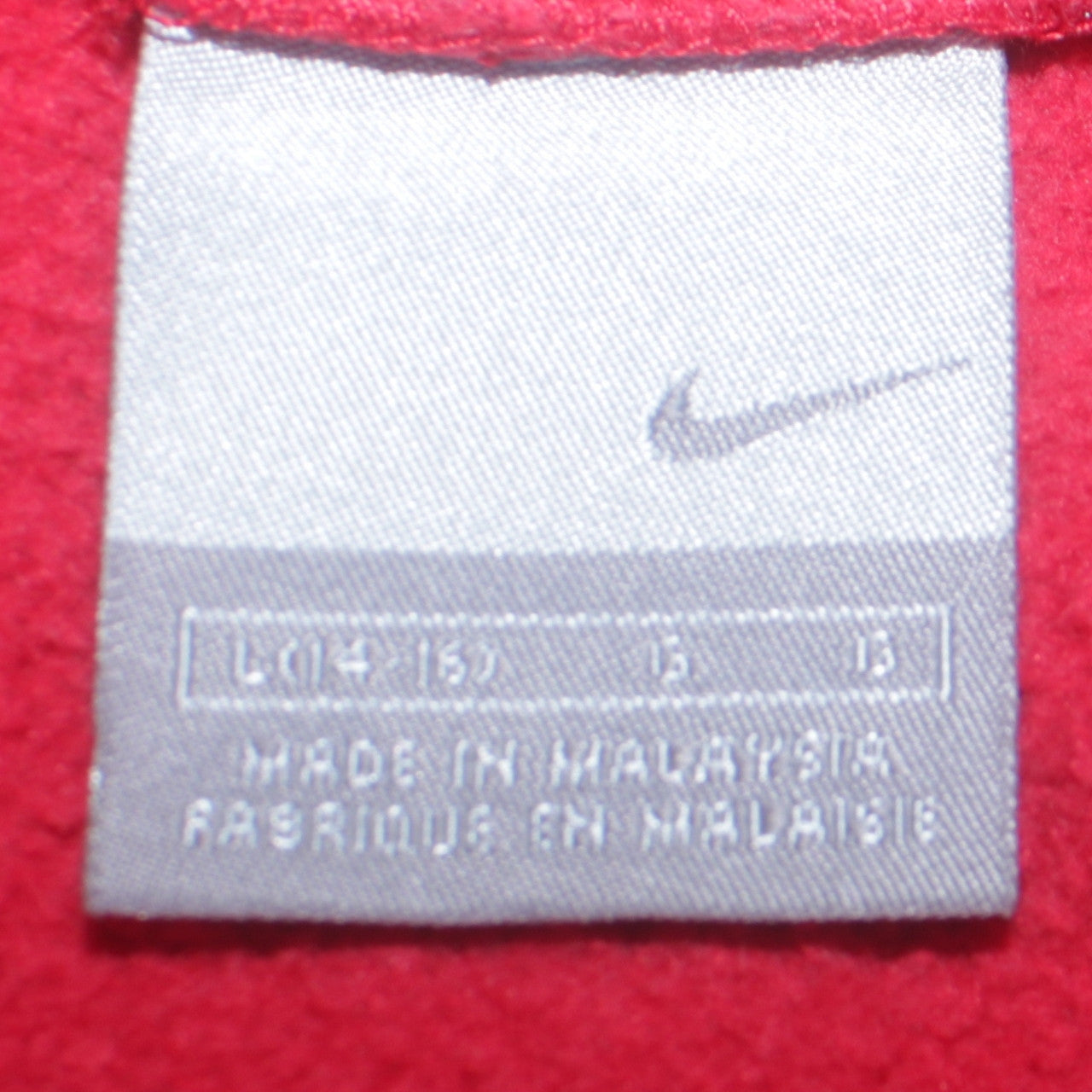 Nike Teens Red Pullover Hoodie Sweatshirt Size L Logo Print