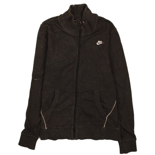 Nike Womens Black Track Jacket M Full Zip Fleece Activewear