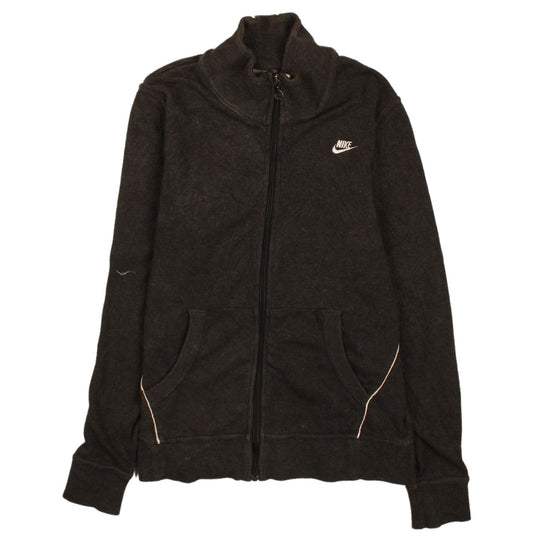 Nike Womens Black Track Jacket M Full Zip Fleece Activewear