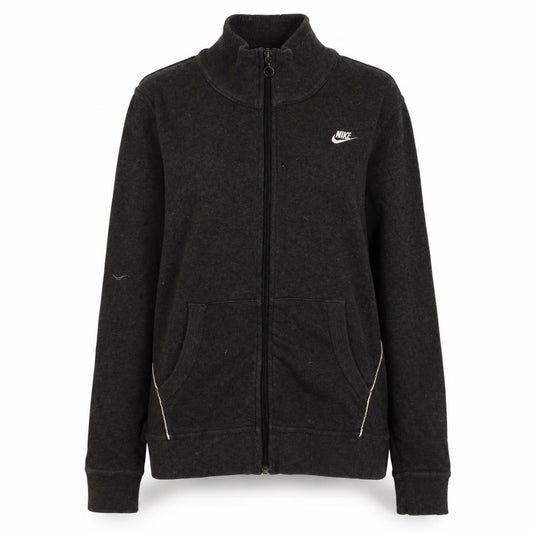 Nike Womens Black Track Jacket M Full Zip Fleece Activewear