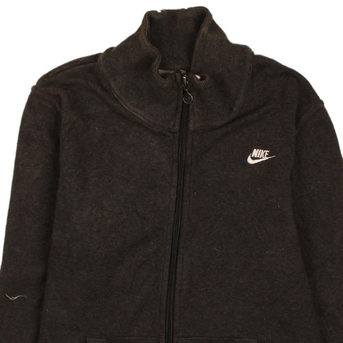 Nike Womens Black Track Jacket M Full Zip Fleece Activewear