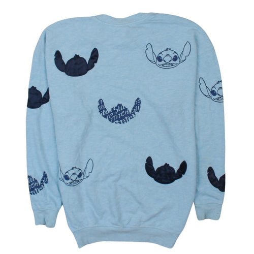 Disney Women’s Blue Stitch Pullover Sweatshirt Size S