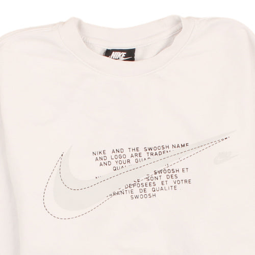 Nike Men’s White Pullover Crew Neck Graphic Sweatshirt Size S