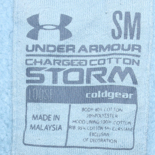 Under Armour Men's Grey Pullover Hoodie Small Logo Sportswear