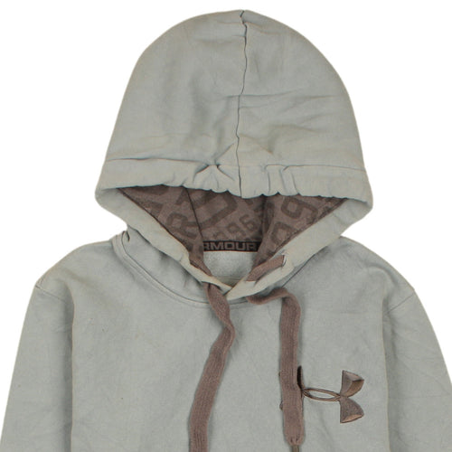 Under Armour Men's Grey Pullover Hoodie Small Logo Sportswear