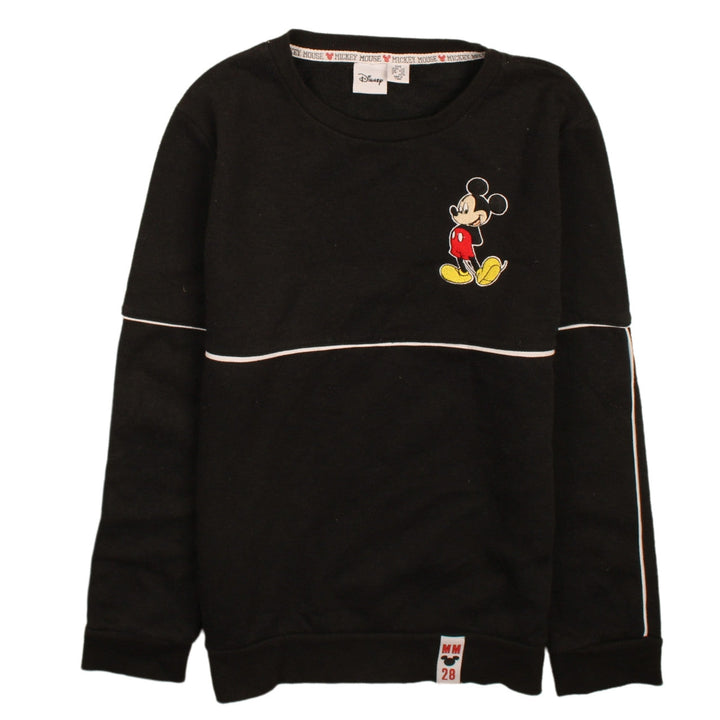 Disney Womens Black Mickey Mouse Pullover Sweatshirt 2XS