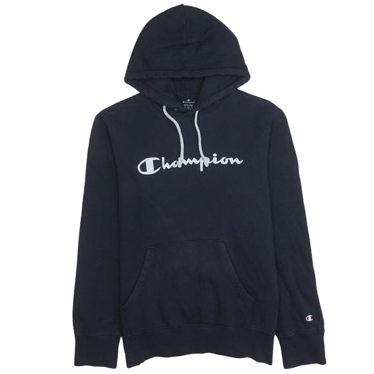 Champion Men's Blue Pullover Hoodie Medium Regular Fit Cotton