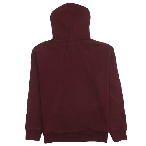 Hollister Mens Red Pullover Hoodie Small Regular Fit Fleece
