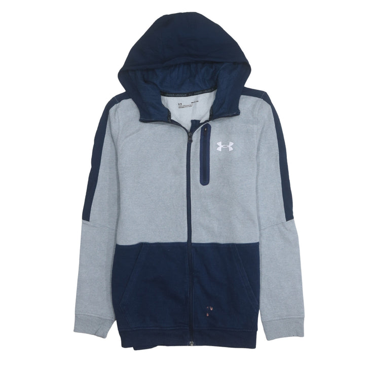 Under Armour Men Blue Full Zip Hoodie Size S Relaxed Fit