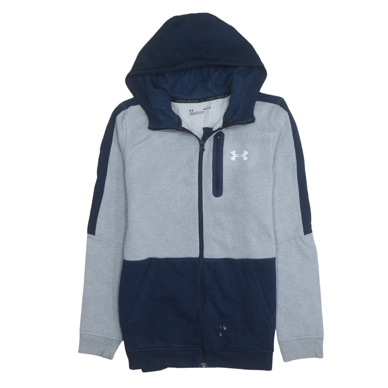 Under Armour Men Blue Full Zip Hoodie Size S Relaxed Fit