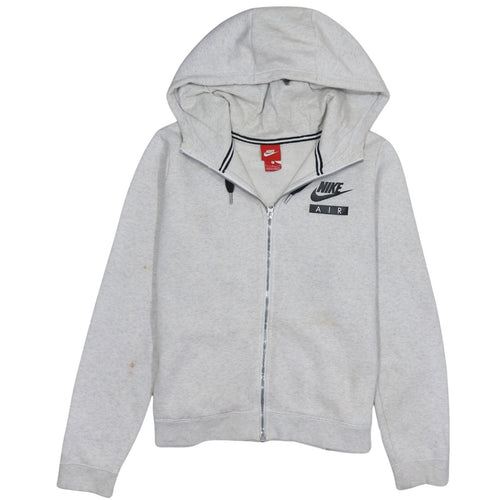 Nike Air Men's Grey Full Zip Hoodie Size L Regular Fit Sportswear