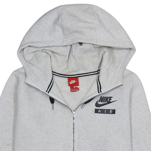 Nike Air Men's Grey Full Zip Hoodie Size L Regular Fit Sportswear