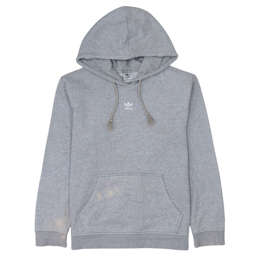 Adidas Women Grey Pullover Hoodie Size 12 Cotton Blend