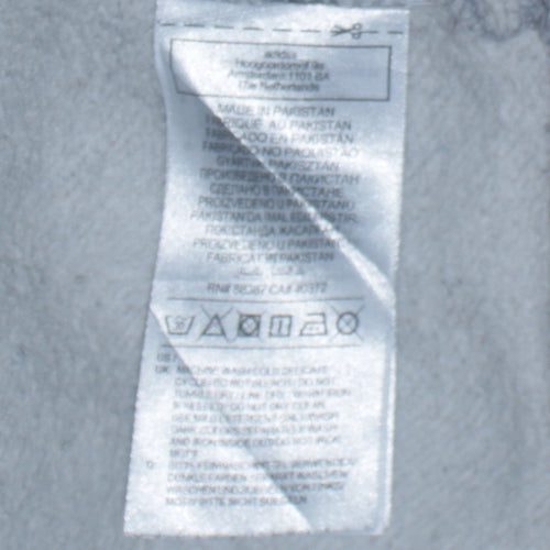 Adidas Women Grey Pullover Hoodie Size 12 Cotton Blend
