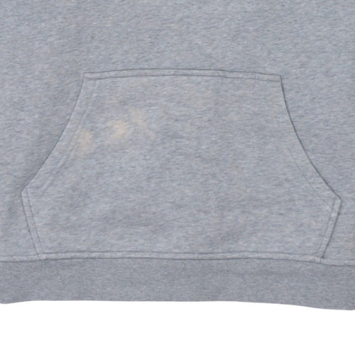 Adidas Women Grey Pullover Hoodie Size 12 Cotton Blend