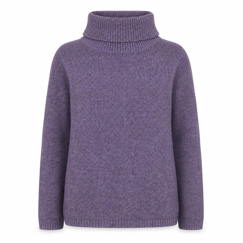 Marks and Spencer Women's Purple Roll Neck Knit Jumper UK 14