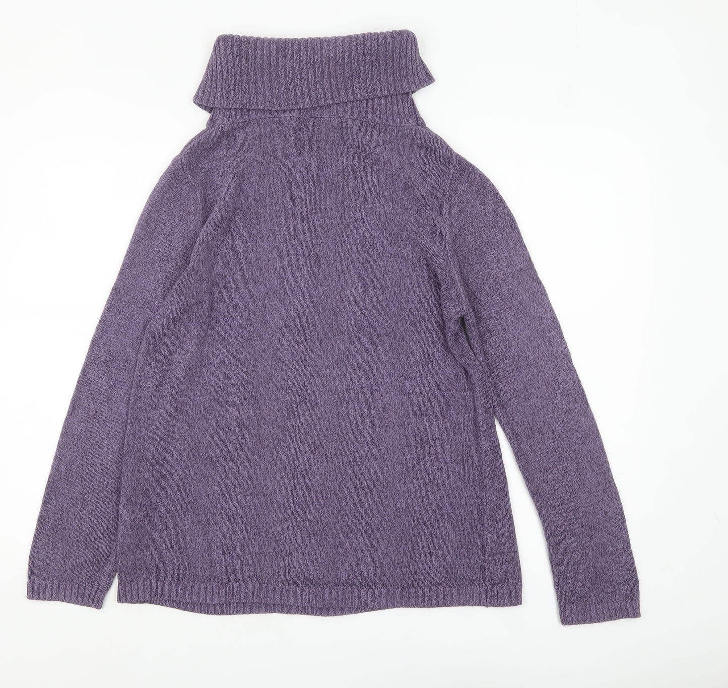 Marks and Spencer Women's Purple Roll Neck Knit Jumper UK 14