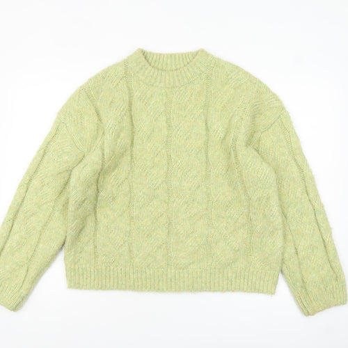 Marks and Spencer Women’s Green Cable-Knit Jumper Size M