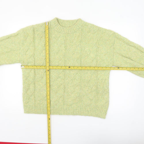 Marks and Spencer Women’s Green Cable-Knit Jumper Size M