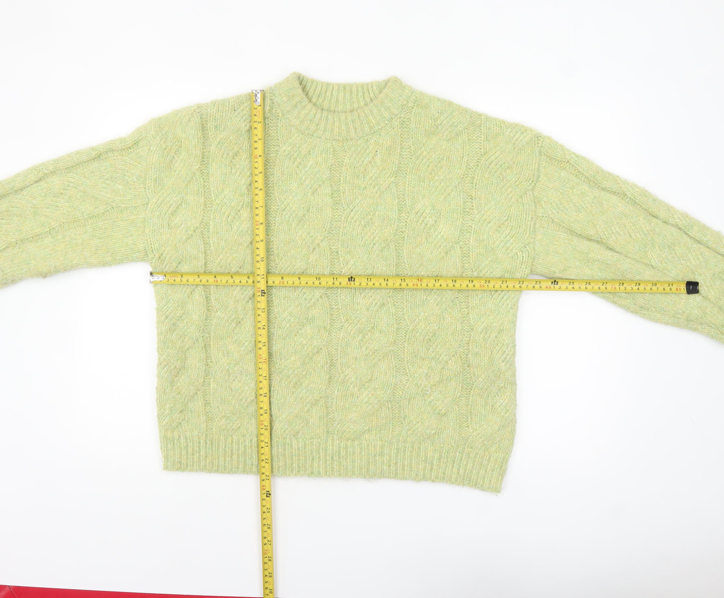 Marks and Spencer Women’s Green Cable-Knit Jumper Size M