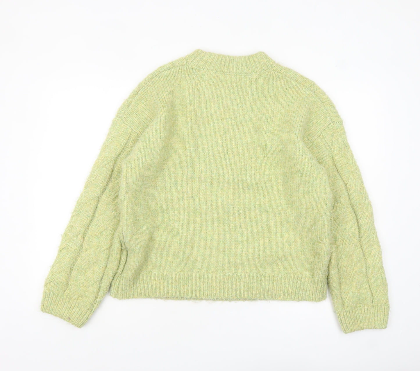 Marks and Spencer Women’s Green Cable-Knit Jumper Size M