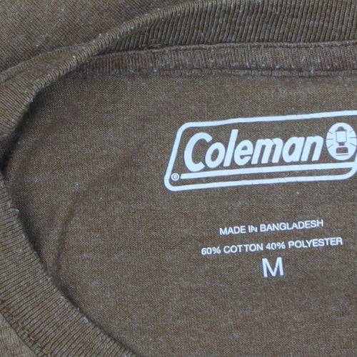 Coleman Men’s Brown Long Sleeve Regular Fit Cotton Blend Top M