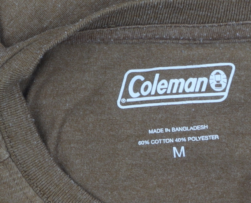 Coleman Men’s Brown Long Sleeve Regular Fit Cotton Blend Top M