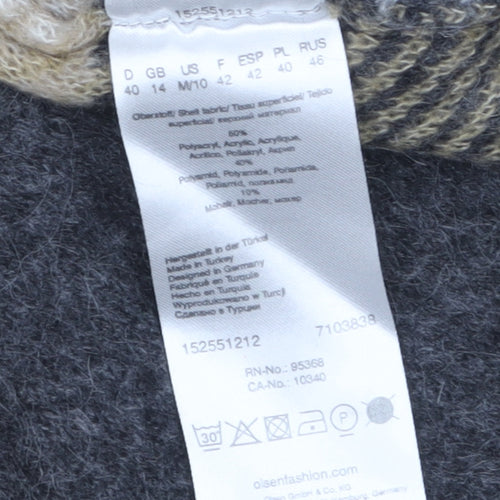 Olsen Women’s Multicoloured Check Knit Cardigan Size 14