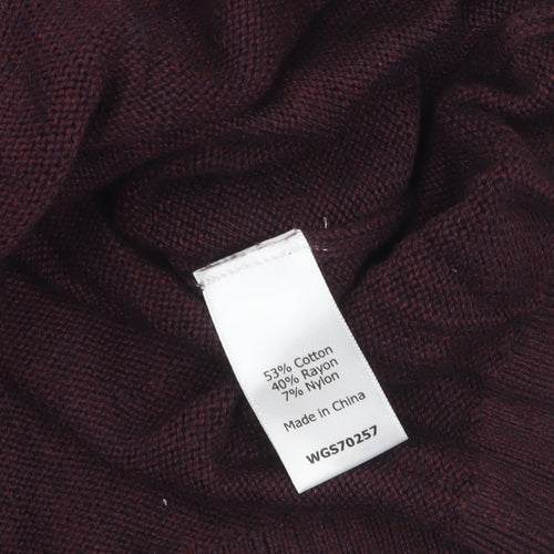 Market & Spruce Women Brown Knit Roll Neck Jumper Dress L
