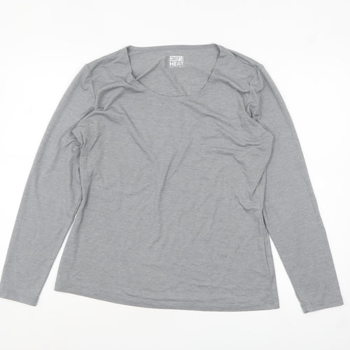32 Degrees Women Grey XL Long Sleeve Heat Activewear Top