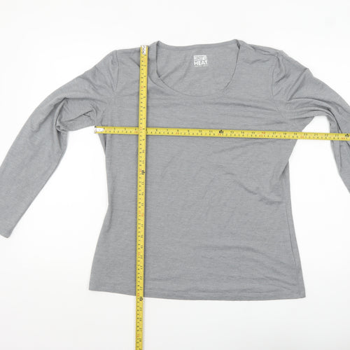 32 Degrees Women Grey XL Long Sleeve Heat Activewear Top