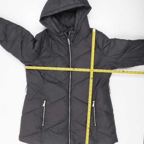 Phase Eight Women's Black Hooded Puffer Jacket Size 16
