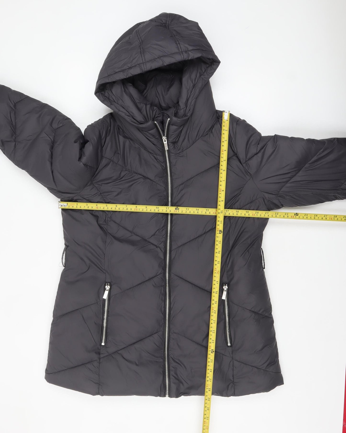 Phase Eight Women's Black Hooded Puffer Jacket Size 16