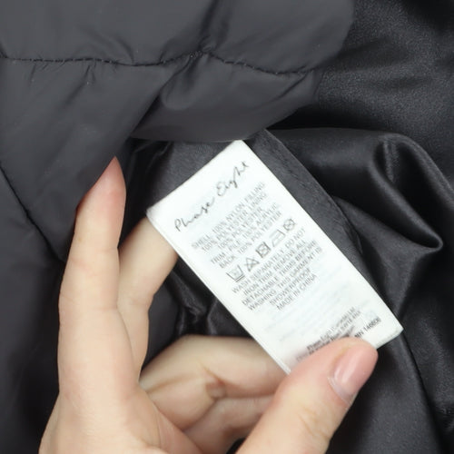 Phase Eight Women's Black Hooded Puffer Jacket Size 16
