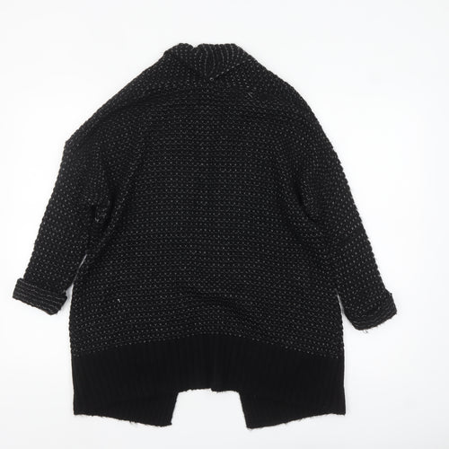 @Republic Women's Black XS Chunky Knit Open Cardigan