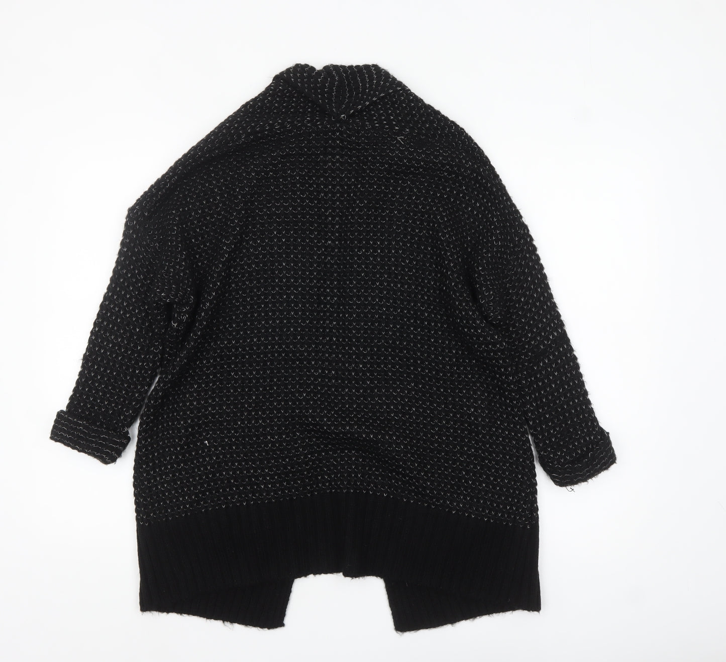 @Republic Women's Black XS Chunky Knit Open Cardigan