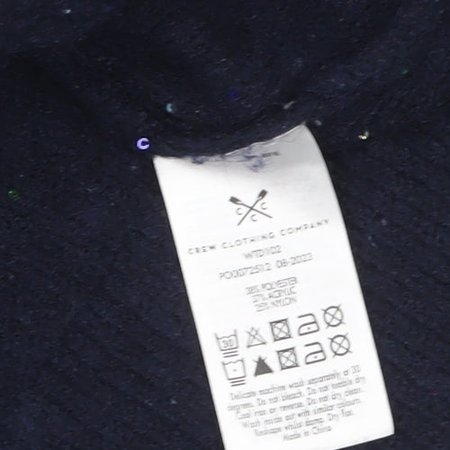Crew Clothing Women’s Black Sequin Pullover Jumper Size 18