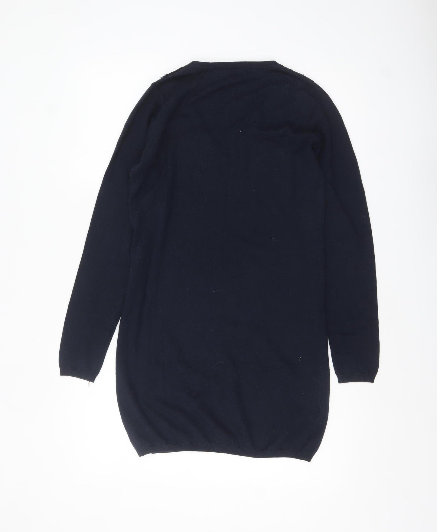 Next Women’s Blue V-Neck Beaded Knit Jumper Size 8