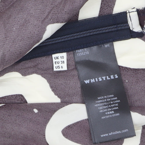 Whistles Women's Multicoloured Wrap Viscose Blouse UK 10