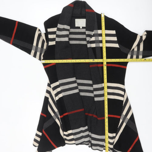 Fenn Wright Manson Women's Black Check Knit Long Sleeve Cardigan Size L