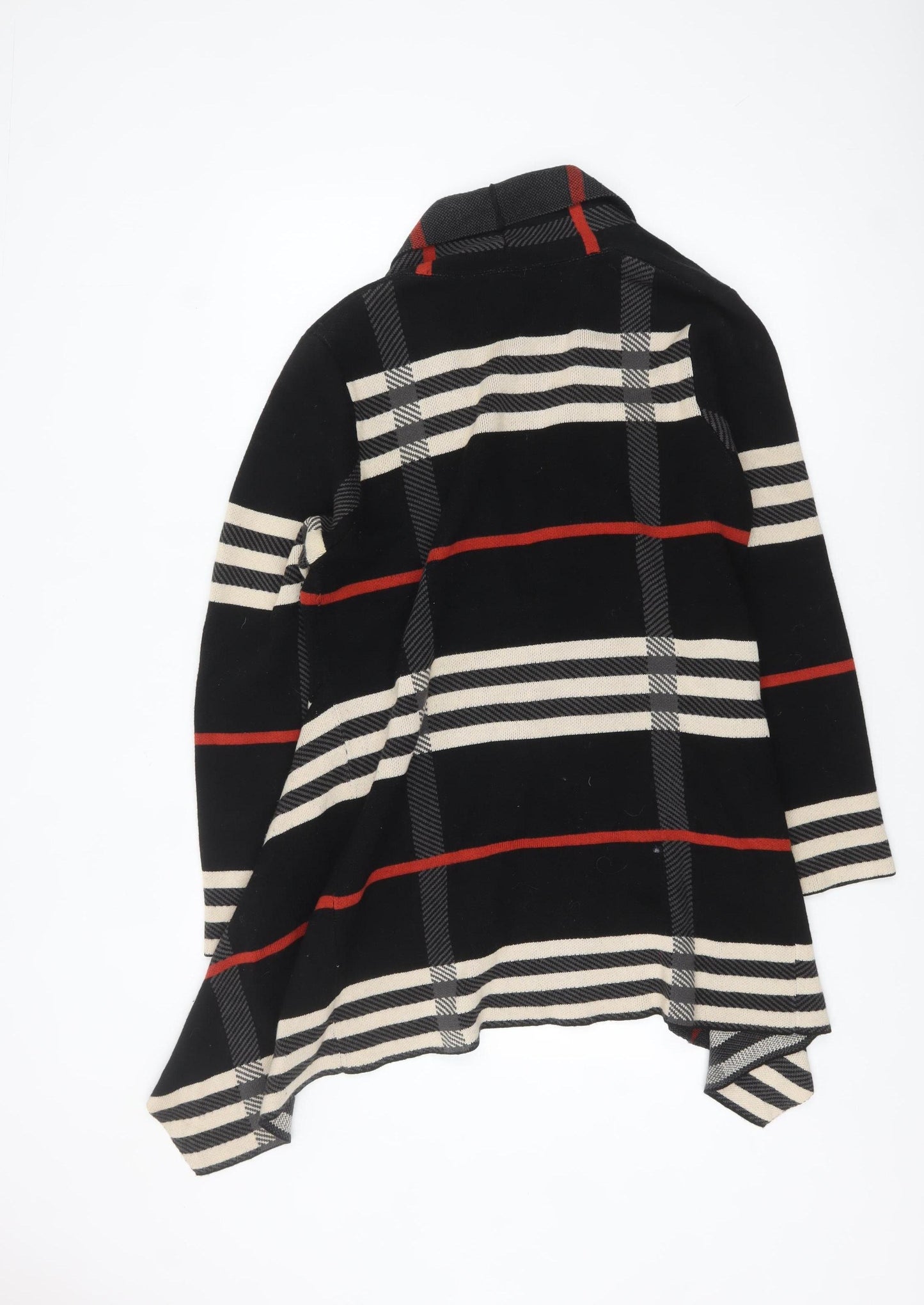 Fenn Wright Manson Women's Black Check Knit Long Sleeve Cardigan Size L