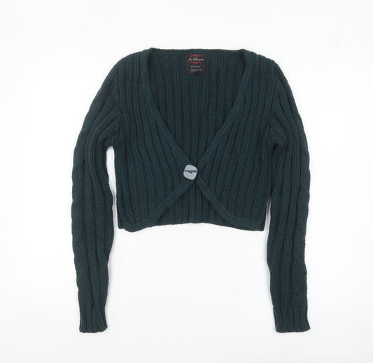 Joe Browns Women’s Green Size 8 Cropped Cardigan Knit Jumper