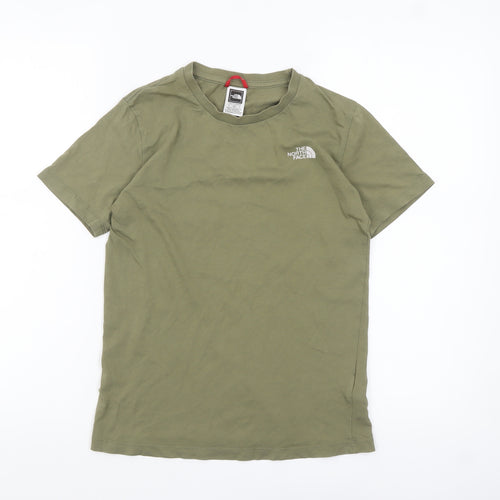 The North Face Boys Green L Short Sleeve Cotton Outdoor T-Shirt