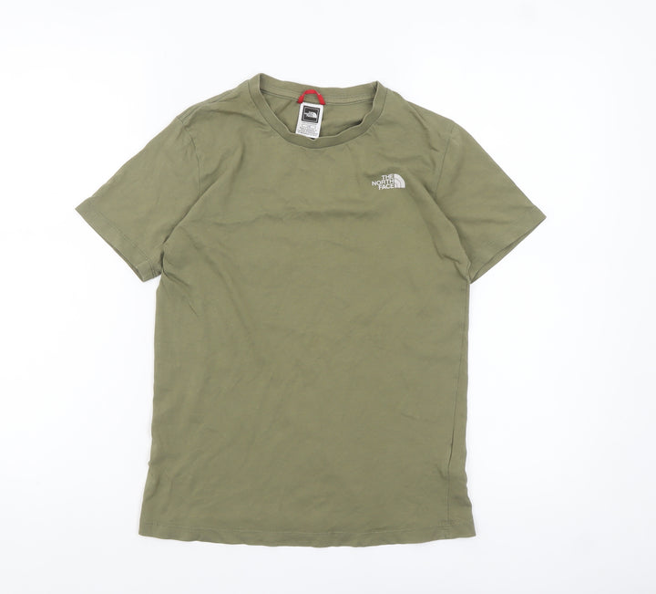 The North Face Boys Green L Short Sleeve Cotton Outdoor T-Shirt
