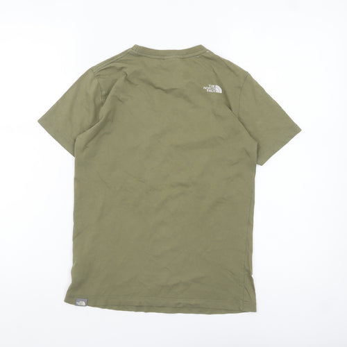 The North Face Boys Green L Short Sleeve Cotton Outdoor T-Shirt